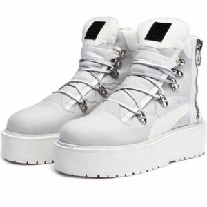 Fenty x Puma White Sneaker boots (mens sz 6)